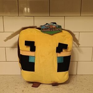 Minecraft Yellow Bee Plush Backpack
